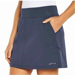 Orvis | Navy Polyester Spandex Sporty Skort with Pockets | S